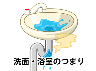 洗面・浴室のつまり